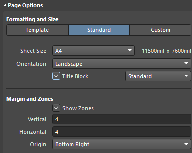 A4 sheet size configuration