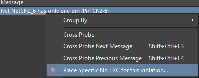 Process of directive placement by disabling a specific rule