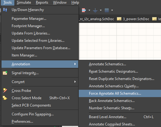 Forced schematic annotation to fix duplicate designators