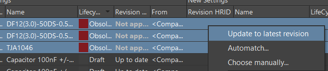 Updating Components to the Latest Revision
