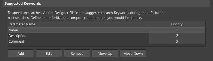 Customize the Search Parameters