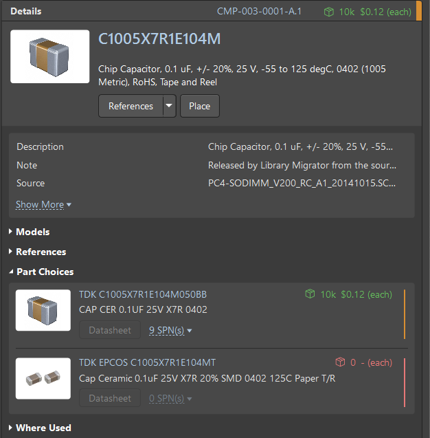 Updated Part Choices Region