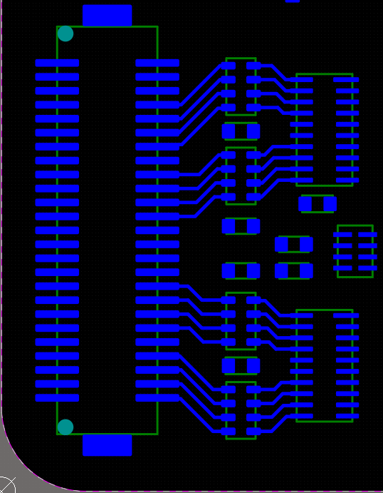 Routed tracks for RN3-RN6 components