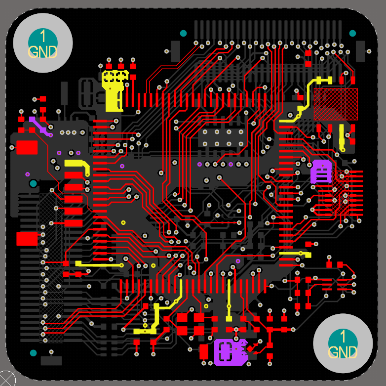 Polygon placement for the Top Layer