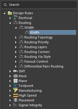Default Width configuration