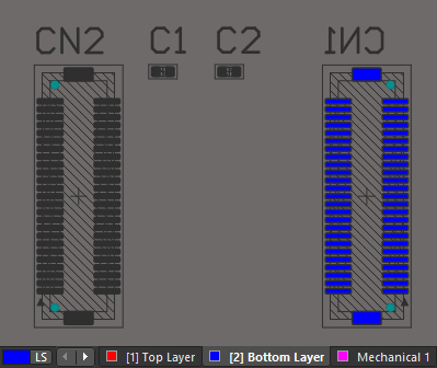 Example of dimmed selection of the active layer