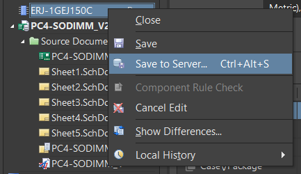The File > Save to Server Command