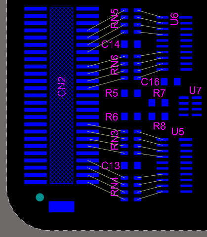 Enabled connection lines for components RN3-RN6