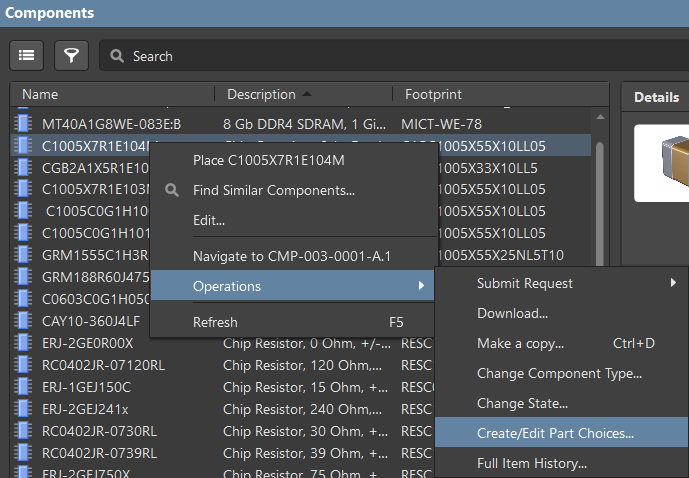 The Create/Edit PCL command
