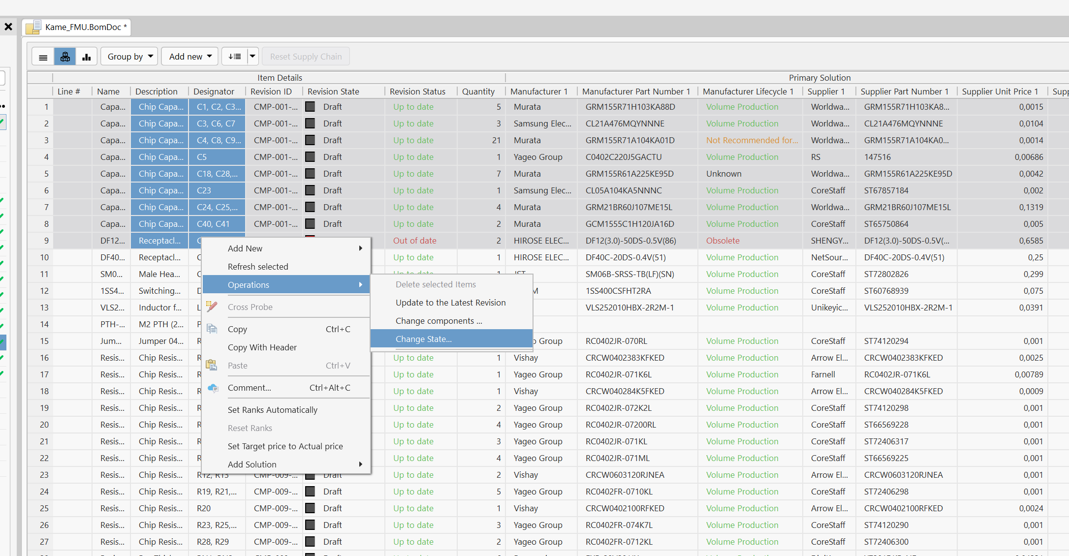 Batch Component State Change
