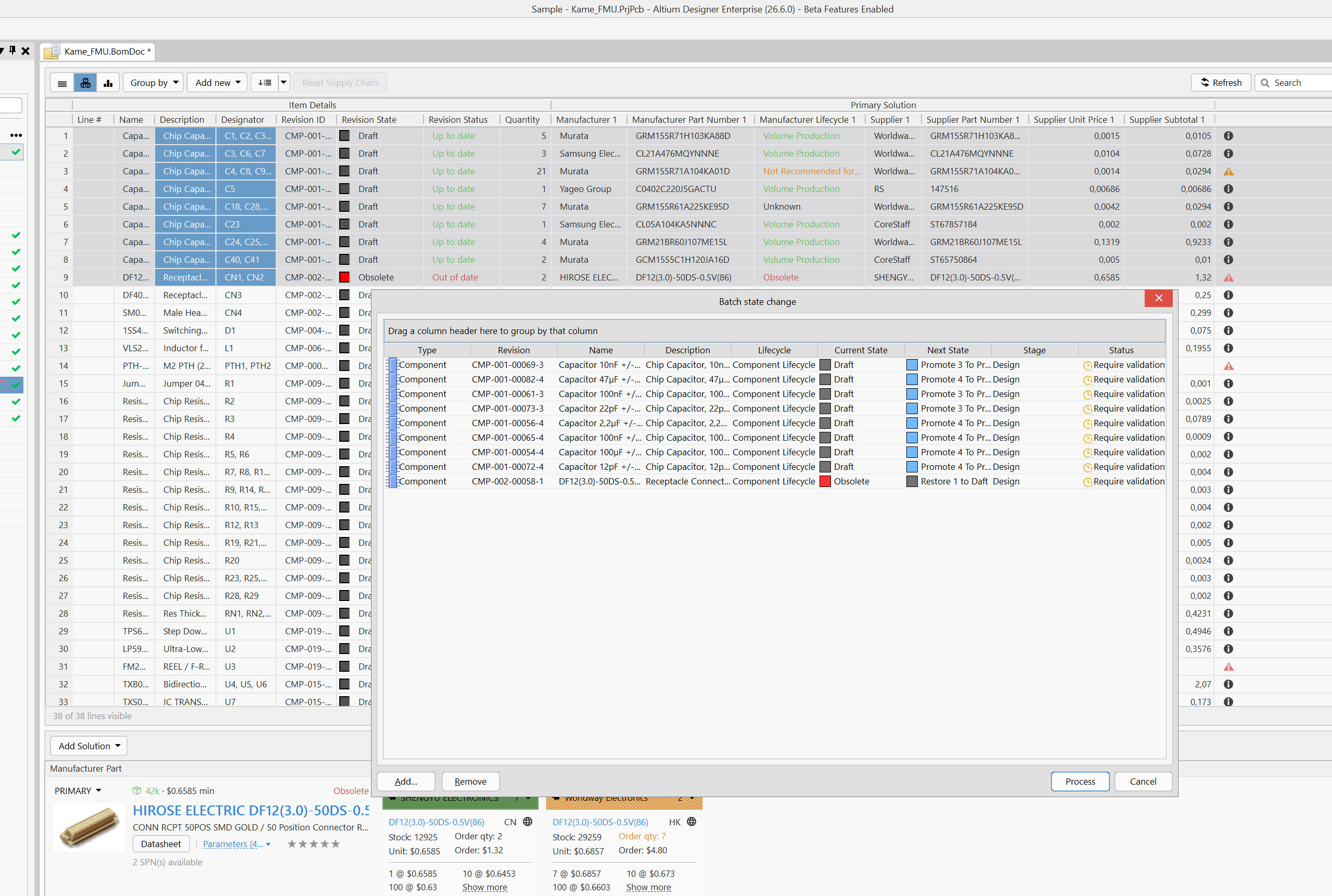 Batch State Change Menu