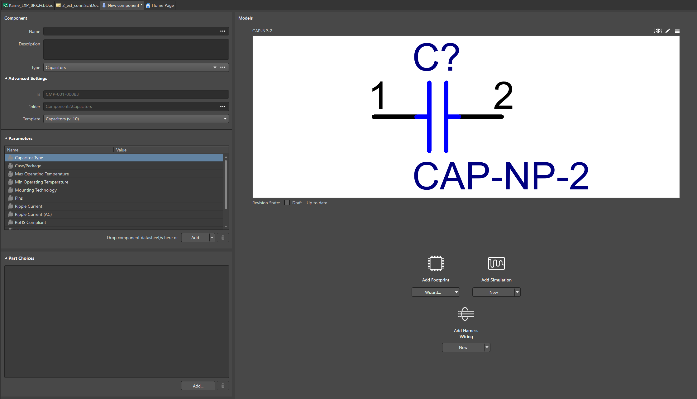 Assign Details for the Component