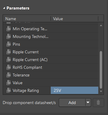Parameters Panel